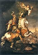 Jerzy Siemiginowski-Eleuter John III Sobieski at the Battle of Vienna oil painting artist